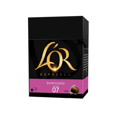 L'OR Cafe Lor Espresso Sontuoso Fuerza 8 Caja de 10 Capsulas