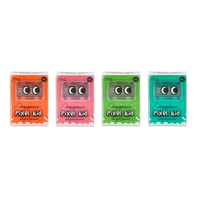 IMAGINOVO Goma de Borrar Imaginovo Consola con Sacapuntas Colores Surtidos