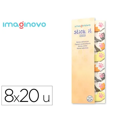 IMAGINOVO Bloc Notas Adhesivas Imaginovo Marcapaginas Patita Perro 160 Hojas 8X15X48 MM