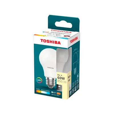 TOSHIBA Bombilla Led Toshiba Essential A60 E27 8W Luz Neutra 4000K