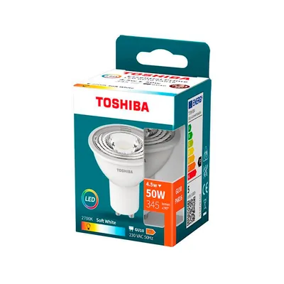 TOSHIBA Foco Led Toshiba Essential GU10 4.5W Luz Calida 2700K
