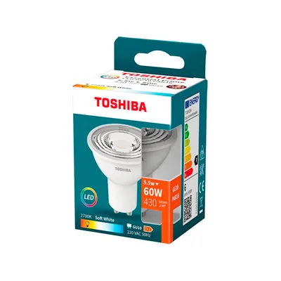 TOSHIBA Foco Led Toshiba Essential GU10 5.5W Luz Calida 2700K