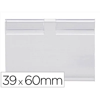 Q-CONNECT Soporte Portaprecios Q-Connect para Ganchos en T Etiqueta 39X60MM Transparente