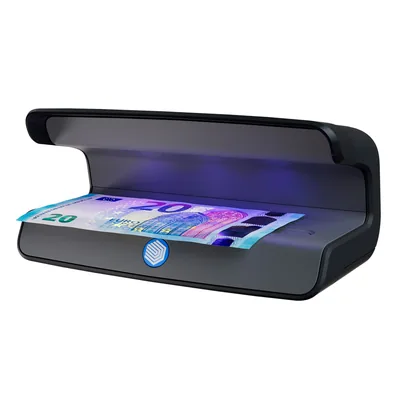SAFESCAN Detector de Billetes Falsos Safescan 55 con Tres Luces Led Ultravioleta Modo Encendido/espera