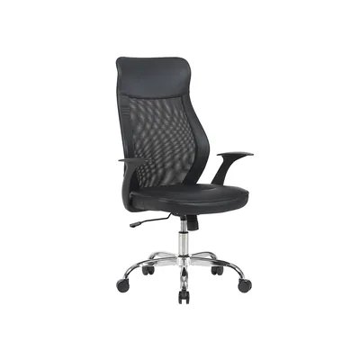 Q-CONNECT Silla Q-Connect Direccion Bergamo Malla/similpiel Alt Max 1210MM Anch 520MM Prof 480MM Ruedas Premium Negro