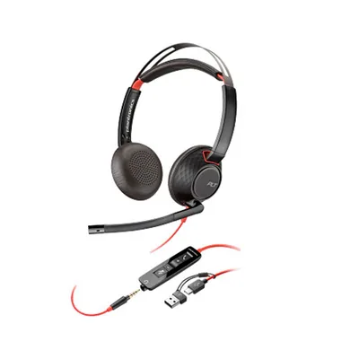 HP Auriculares Poly con Cable Blackwire 5220 Usb-c Conexion 3,5 MM Adaptador Usb-c/a