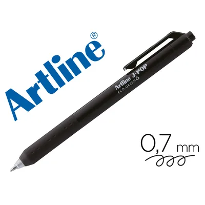 ARTLINE Boligrafo Artline J-pop Eco Green Retractil Tinta Gel 0,7 MM Negro