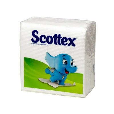 SCOTTEX Servilleta Scottex Original 1 Capa Color Blanco 30X30 CM Paquete de 64 Unidades
