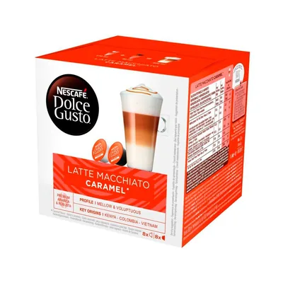 NESCAFE Cafe Dolce Gusto Latte Macchiato Caramelo Caja de 16 Capsulas