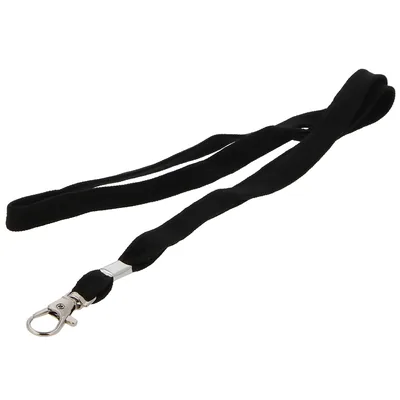 Q-CONNECT Cordon Plano Q-Connect con Gancho Metalico para Identificadores Color Negro
