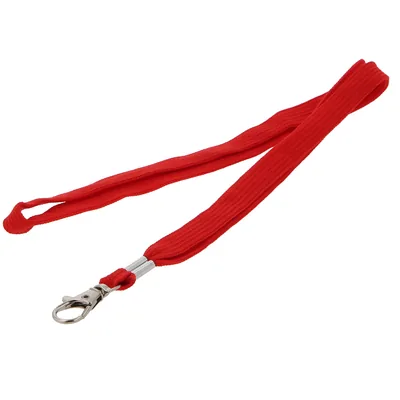 Q-CONNECT Cordon Plano Q-Connect con Gancho Metalico para Identificadores Color Rojo