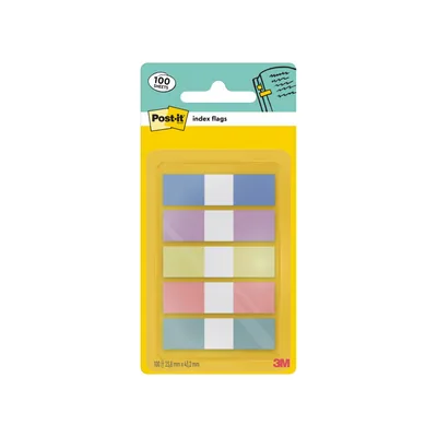 POST-IT Banderitas Separadoras Dispensador Post-It Index Flags 683-5 Pastelo 11,9X43,2 MM Pack de 20 Unidades X 5