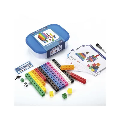 AMAYA Cubo Engarzable para Juegos Matematicos Set de 100 Unidades en 10 Colores Surtidos + 3 Años