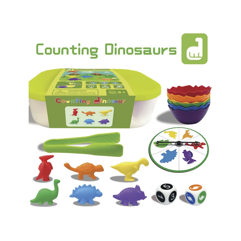 Juego de Clasificacion Conteo de Dinosaurios +3 Años