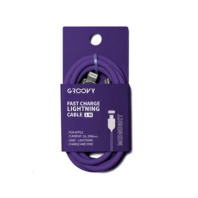 GROOVY Cable Groovy Usb Tipo C a Apple Lightning Longitud 1 M Color Morado
