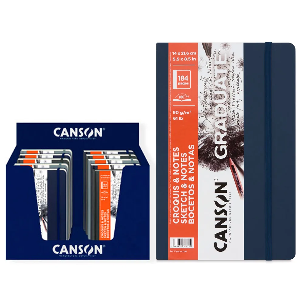 Cuaderno de Bocetos Canson Art Books Graduate Sketch 140X216 MM Expositor de 10 Unidades