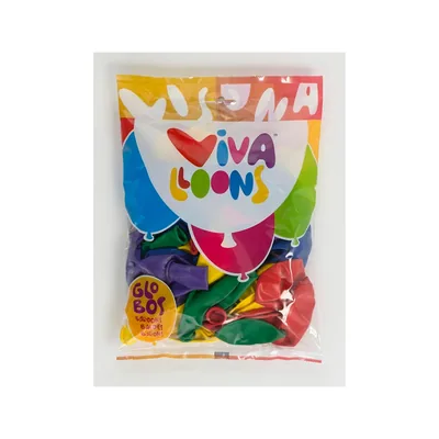 Sin marca Globo 100% Latex Biodegradable Vivalloons Bolsa de 50 Unidades Colores Surtidos