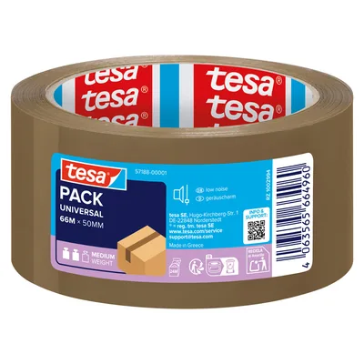TESA Cinta Adhesiva Tesa Marron Polipropileno 66 M X 50 MM para Embalaje