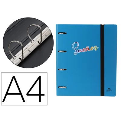 MARIOLA Carpeta 4 Anillas 40 MM Mixtas Mariola Polyfoam DIN A4 Sin Recambio Palabras