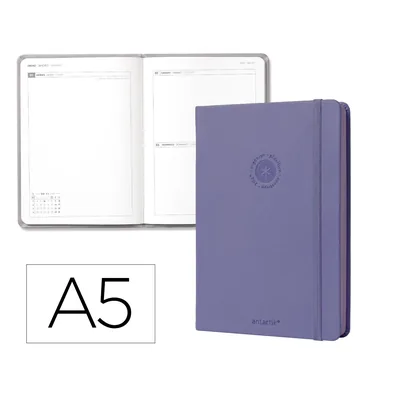ANTARTIK Agenda Oficina Antartik 2027 Encuadernada Dia Pagina A5 Bilingue 70G Papel Fsc 70G Papel Fsc Malva
