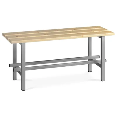 ROCADA Banco de Madera con Zapatero Estructura Acero y Listones de Pino Barnizados 1500 MM