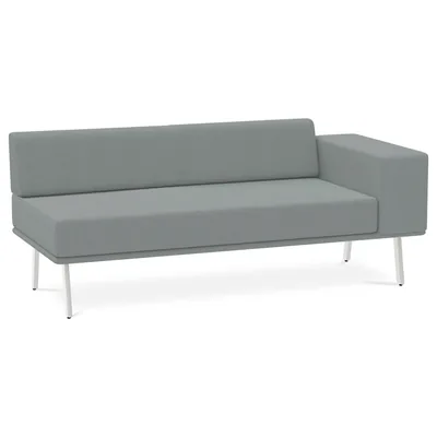 ROCADA Modulo Rocada Ural-ar Rectangular Largo Respaldo Apoyabrazo Derecha Tapizado Gris 162X74X56 CM