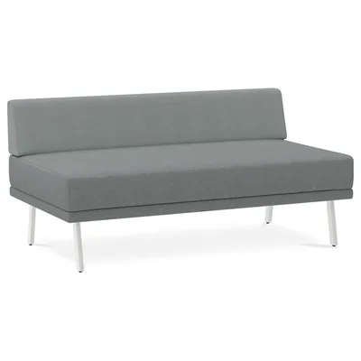 ROCADA Modulo Rocada Ural-c Rectangular Largo Respaldo Total Tapizado Gris 138X74X72 CM