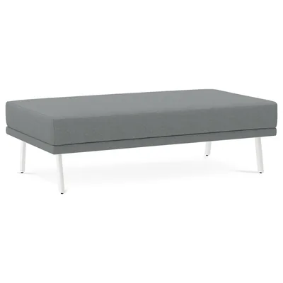 ROCADA Modulo Rocada Ural-e Rectangular Largo Sin Respaldo Tapizado Gris 140X74X39 CM