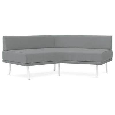 ROCADA Modulo Rocada Ural-h Angular Simetrico Medio Respaldo Tapizado Gris 120X74X72 CM