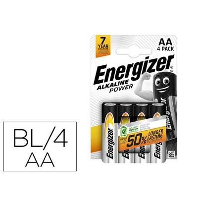 ENERGIZER Pila Energizer Alcalina Power Aa Blister de 4 Unidad