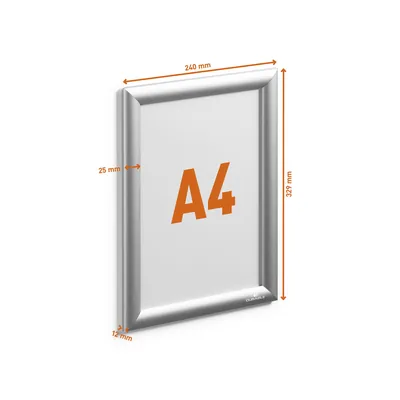 DURABLE Marco Portaanuncios Durable Outdoor A4 Marco Aluminio Anodizado Plata 350X260X12 MM