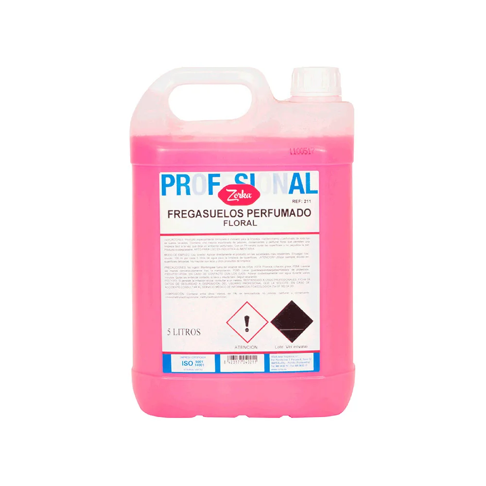 Fregasuelos Perfumado Zorka Floral Garrafa 5 Litros