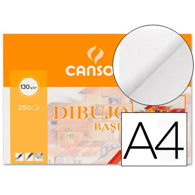 CANSON Papel Dibujo Basik 210X297 130 GR Sin Recuadro