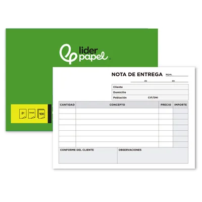 LIDERPAPEL Talonario Liderpapel Entregas Cuarto Original T129 Apaisado