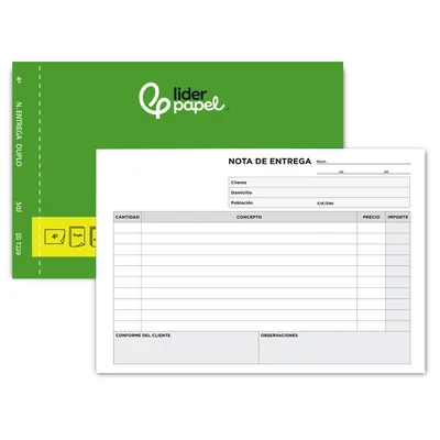 LIDERPAPEL Talonario Liderpapel Entregas Cuarto Original y Copia T229 Apaisado