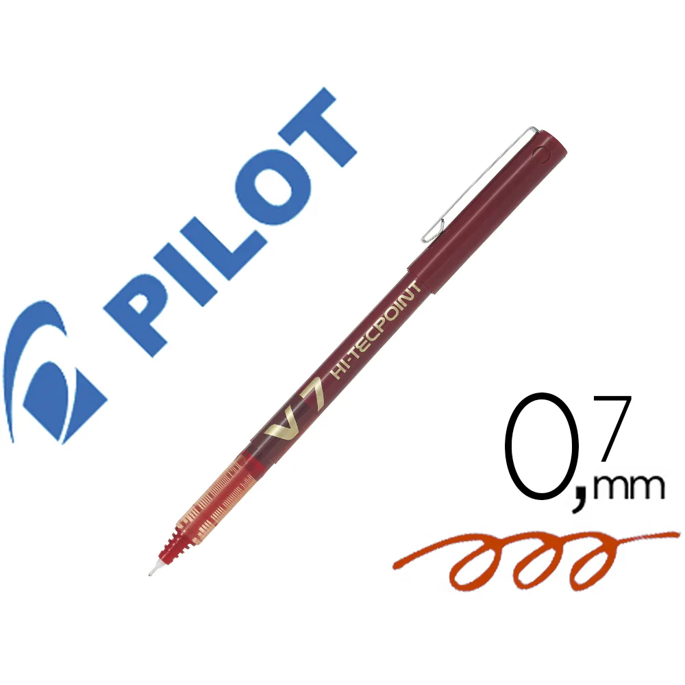 Rotulador Pilot Punta Aguja V-7 Rojo 0.7 MM