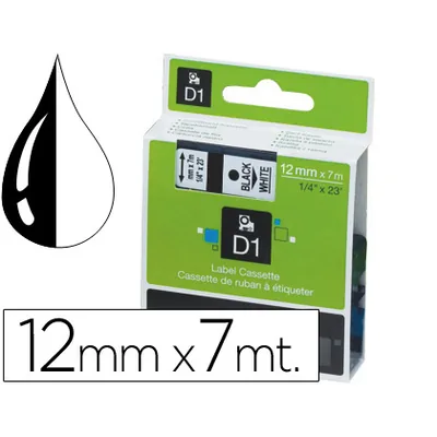 DYMO Cinta Dymo 1000 Negro-blanco 12MM X 7MT D1