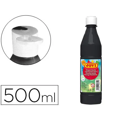 Tempera Liquida Jovi Escolar 500 ML Negro