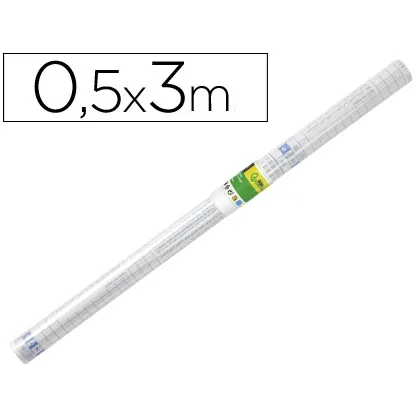Rollo Plastico Adhesivo Liderpapel 0.50X3 M 50 Mc Forralibros Removible