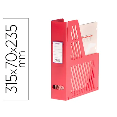 ARCHIVO 2000 Revistero Boxer Archivo 2000 Cajetin con Tarjetero Identificador Rojo 240X75X315 MM