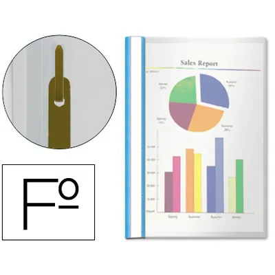 ESSELTE Carpeta Dossier Fastener Polipropileno Esselte Folio Azul
