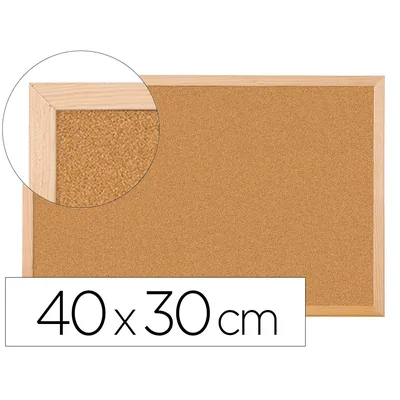 Q-CONNECT Pizarra Corcho Q-Connect 40X30 CM Marco de Madera