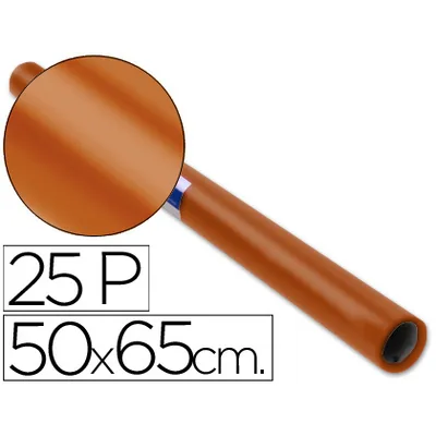 SADIPAL Papel Charol Marron Rollo 25 Hojas de 50X65 CM