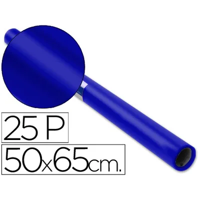 SADIPAL Papel Charol Azul Rollo 25 Hojas de 50X65 CM