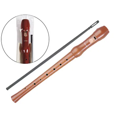 HOHNER Flauta Hohner Madera Peral Lacada 9555 Dos Piezas en Funda Transparente