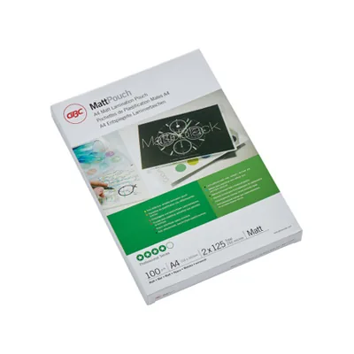 GBC Bolsa de Plastificar Gbc DIN A4 2X125 Micras Mate Caja de 100 Unidades