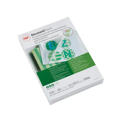 GBC Bolsa de Plastificar Gbc DIN A5 2X125 Micras Caja de 100 Unidades