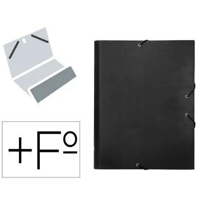 LIDERPAPEL Carpeta Clasificadora Liderpapel 12 Departamentos Folio Prolongado Carton Forrado Negra