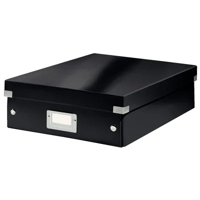 LEITZ Caja Almacenamiento Leitz Click & Store Mediana Color Negro 280X100X370 MM