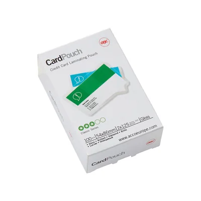 GBC Bolsa de Plastificar Gbc Tarjeta de Credito 2X125 Micras Caja de 100 Unidades